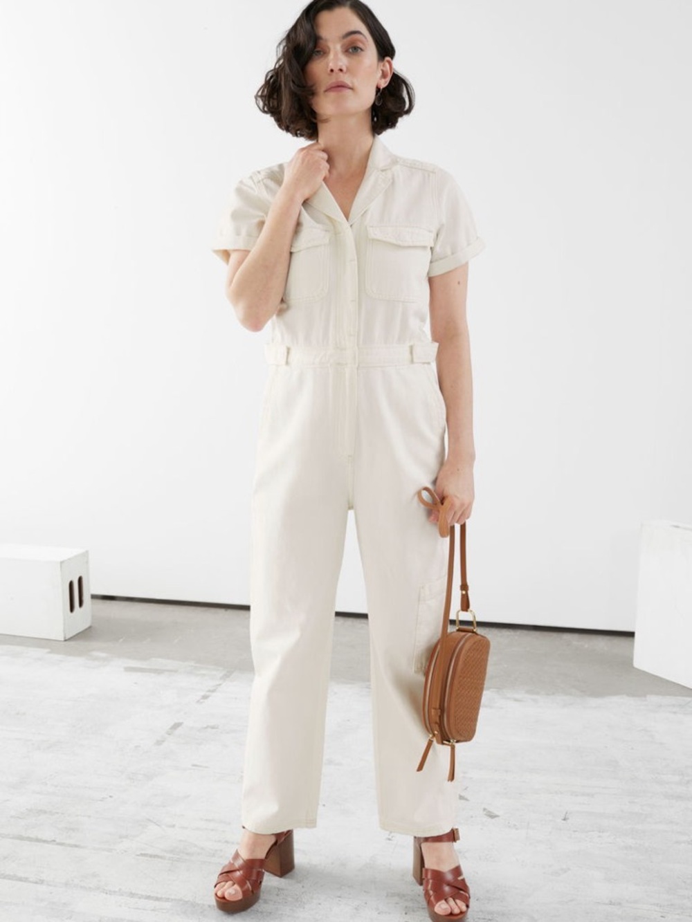 & Other Stories Denim Workwear Jumpsuit